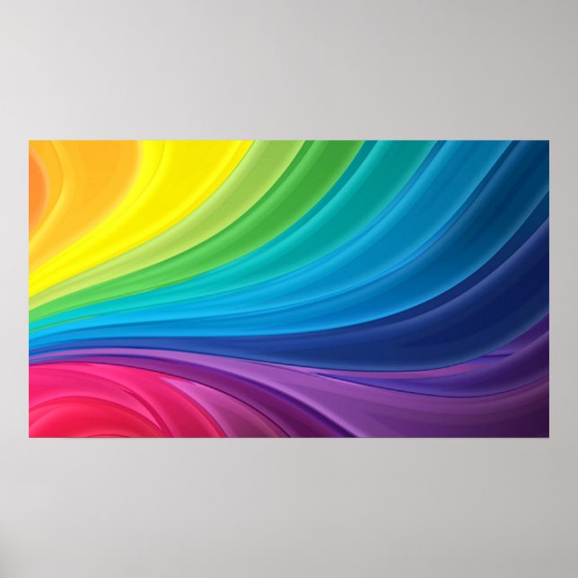 Abstrakt Rainbow Swirl Poster (Framsidan)