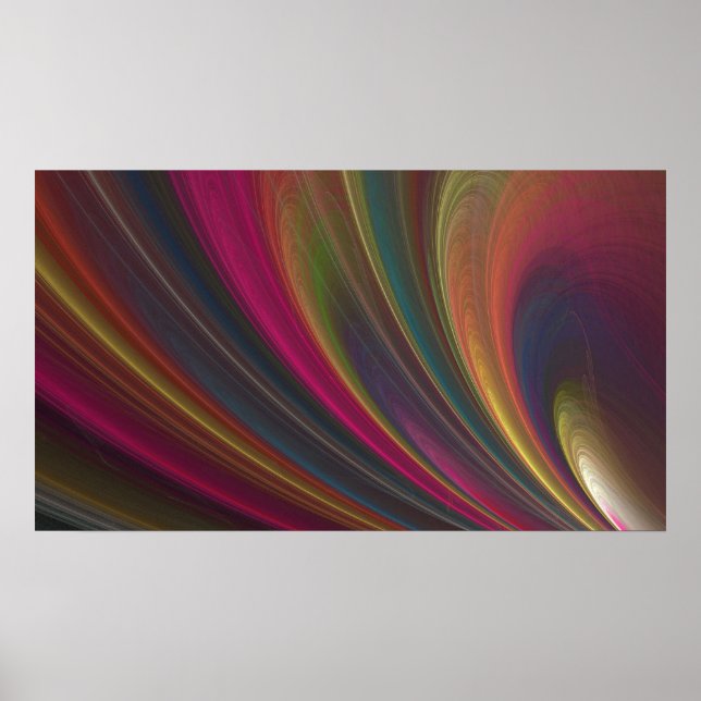 Abstrakt Rainbow Swirl Poster (Framsidan)
