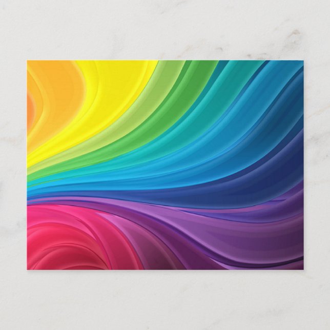 Abstrakt Rainbow Swirl-vykort Vykort (Framsida)