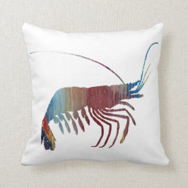 Abstrakt räkasilhouette kudde