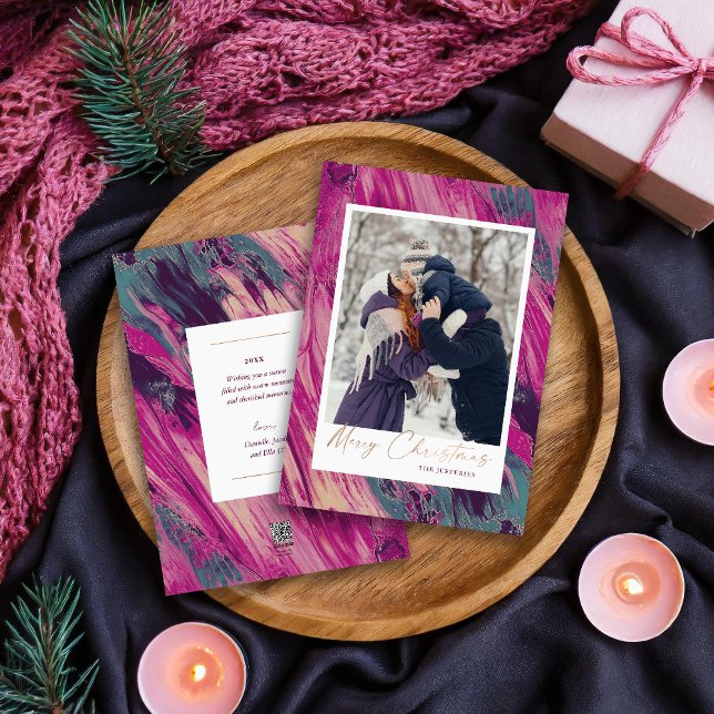 Abstrakt Ram God jul foto Julkort (Skapare uppladdad)