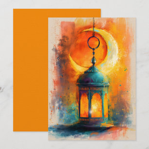 Abstrakt Ramadan Crescent Elegance ر م ض ا ي ن ك ر Inbjudningar