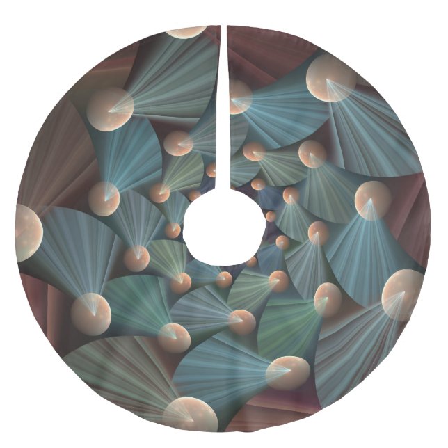 Abstrakt ramkonst med brunt bottenskiktsblå djup julgransmatta borstad polyester (Framsidan)