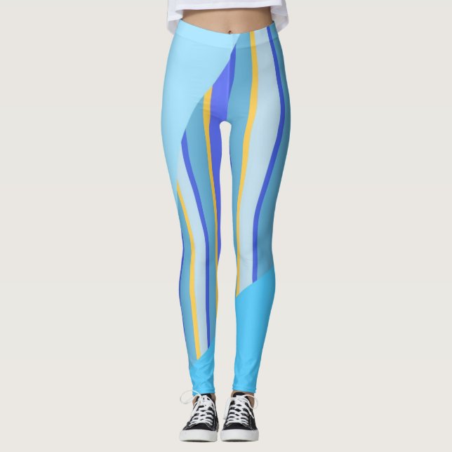 abstrakt rand art leggings (Framsida)