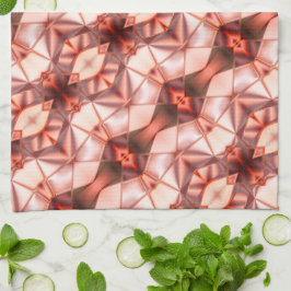 Abstrakt rand av silkesrapportör i det rosaftiga v kökshandduk