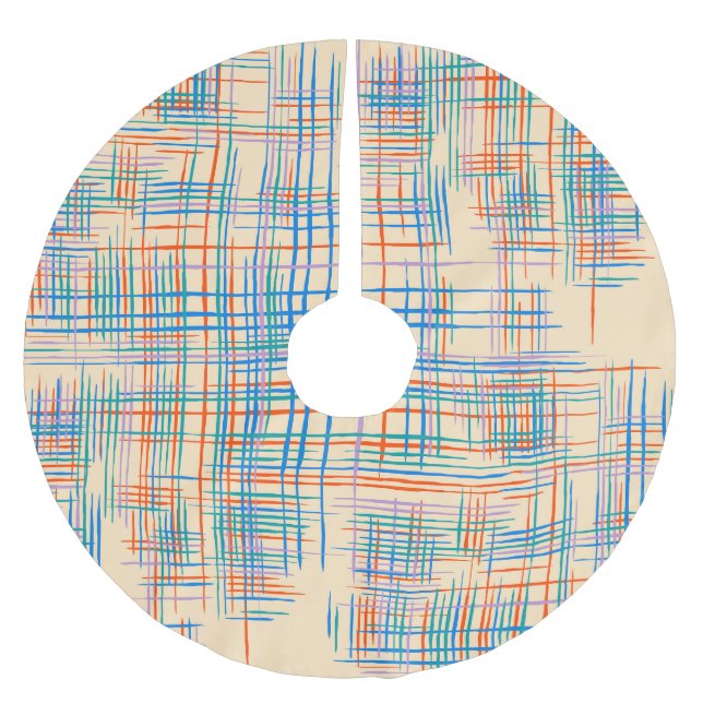 Abstrakt rand, färglöst etnisk gräsmatta. julgransmatta borstad polyester (Framsidan)