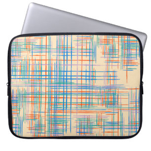 Abstrakt rand, färglöst etnisk gräsmatta. laptop fodral