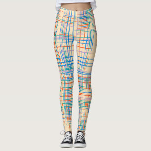 Abstrakt rand, färglöst etnisk gräsmatta. leggings