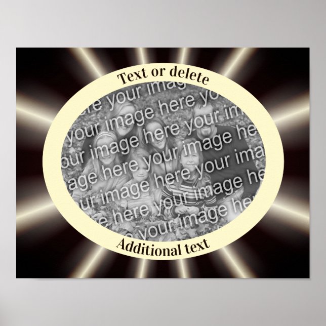 Abstrakt Rays Ram Skapar ditt eget foto Poster (Framsidan)