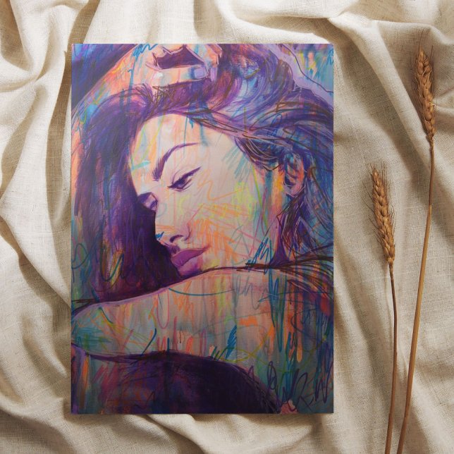 Abstrakt Realism Woman Porträtt Street Art Print Poster (Skapare uppladdad)