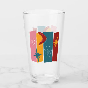 Abstrakt Rectangles Boomerang Stars Mid Century Glaskopp