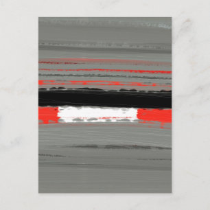 Abstrakt Red 4 Vykort