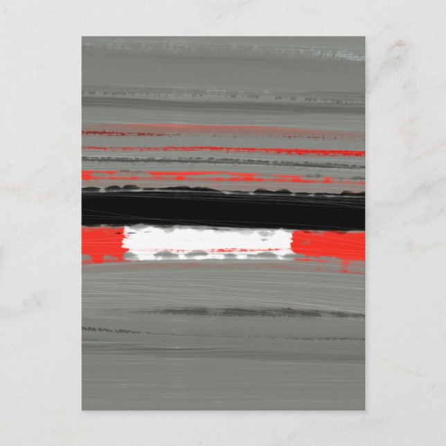 Abstrakt Red 4 Vykort (Framsida)