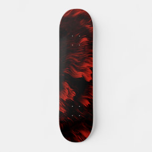 Abstrakt Red and Black Skateboard Deck