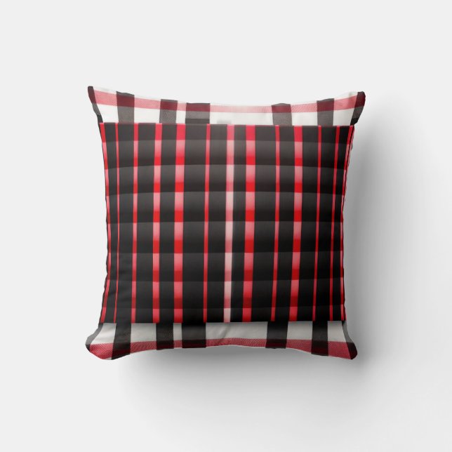 Abstrakt Red Black Play Modern Collection Kudde (Framsida)