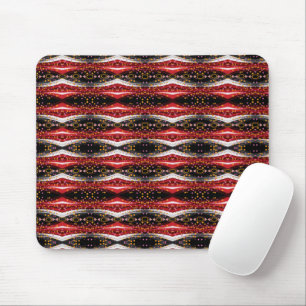 Abstrakt Red Black White Mouse Pad! Musmatta