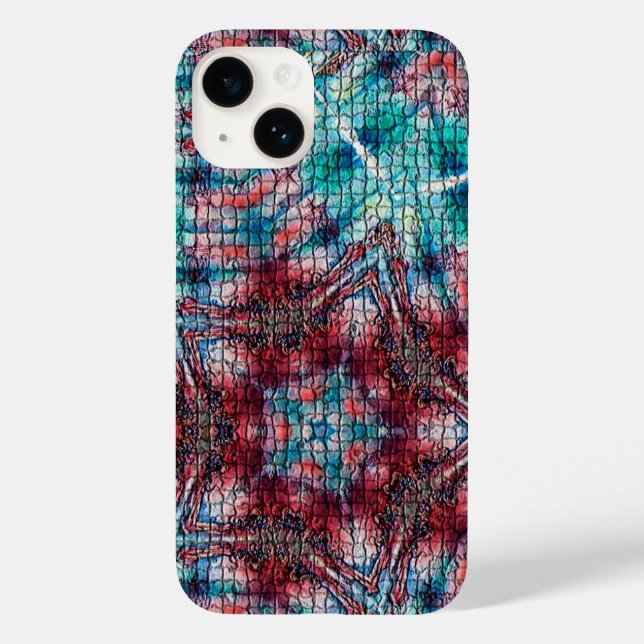 ABSTRAKT RED BLUE MOSAIC STAR (Baksida)