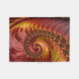 Abstrakt Red Fiery Fractal Fleecefilt