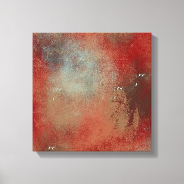 Abstrakt Red Guld Blue Art Canvastryck (Framsida)