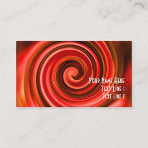 Abstrakt Red Gult Swirls Affärskort Visitkort