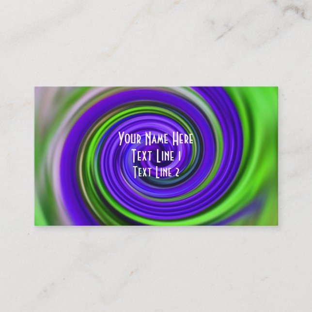 Abstrakt Red Gult Swirls Affärskort Visitkort (Framsida)