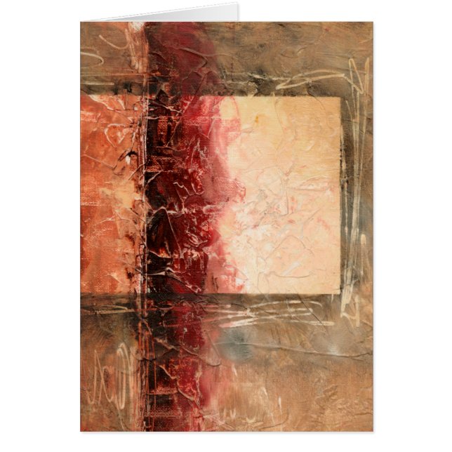Abstrakt Red Ligcape Hälsningskort (Framsidan)