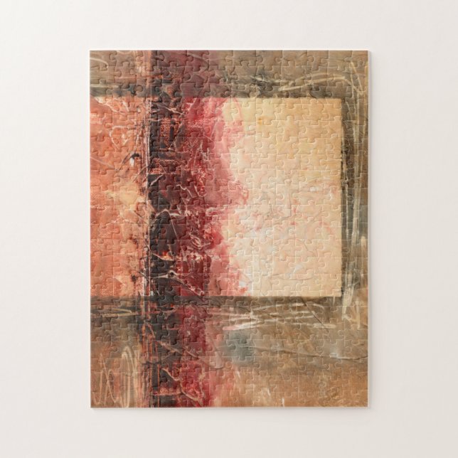 Abstrakt Red Ligcape Pussel (Vertikal)