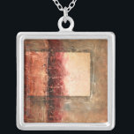 Abstrakt Red Ligcape Silverpläterat Halsband<br><div class="desc">Ethan Harper målade upp det här fantastiska abstraktens röda landskap. Ett rektangulärt indrag skapar en ljusare del av biet. Ett mycket sanguine biet,  beställ ditt exemplar i dag!</div>