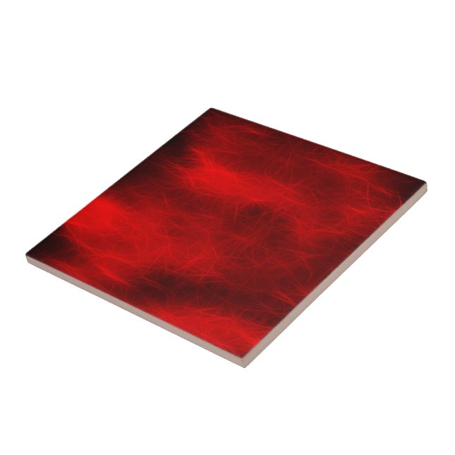 Abstrakt Red Neon Ljus Ceramic Tile Kakelplatta (Sidan)