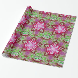 ABSTRAKT RED ROSA LILA FUCHSIA STAR PRESENTPAPPER