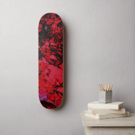 Abstrakt Red Shatter Mini Skateboard Bräda 18,5 Cm