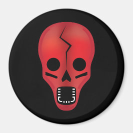 Abstrakt Red Skull Magnet