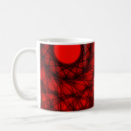 Abstrakt Red sol-design Kaffemugg