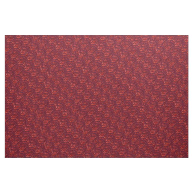 Abstrakt Red Swirl Mönster Tyg (Yard)