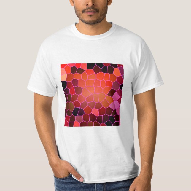 Abstrakt Red T Shirt (Framsida)