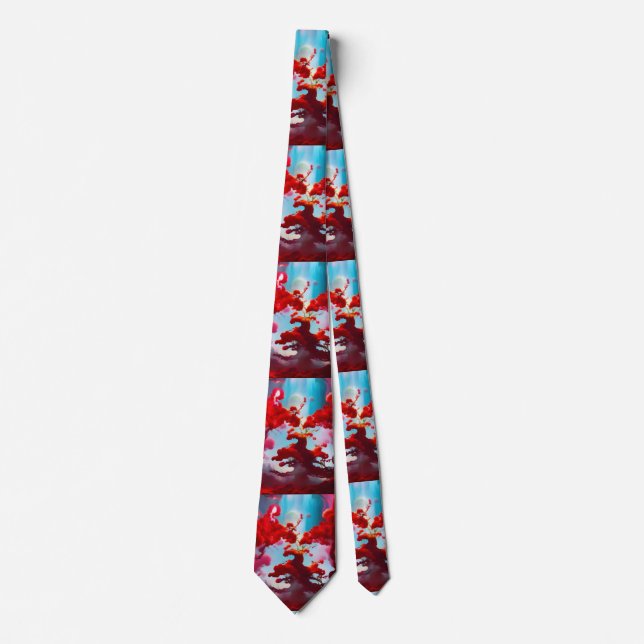 Abstrakt Red träd Slips (Framsida)