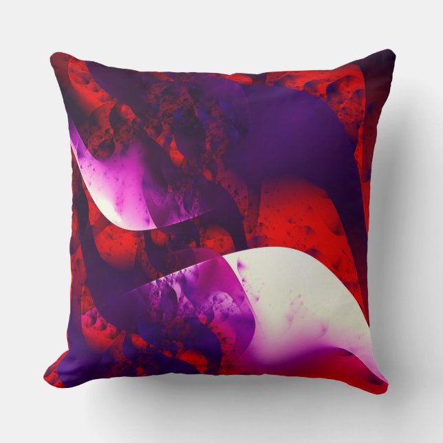 Abstrakt Red violet fractal fantasy Kudde (Framsida)