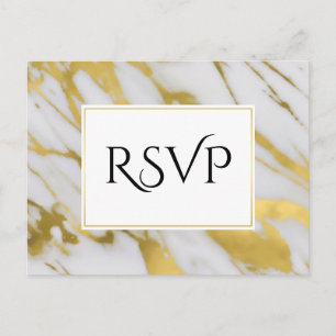 Abstrakt Refinement Golden Marble OSA Inbjudan Vykort