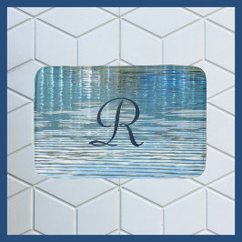 Abstrakt Reflekterande Initial Monogram Plüsch  Badrumsmatta