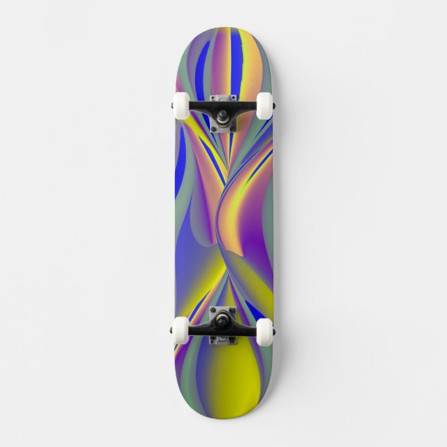 Abstrakt Regenbogen Augen Skateboard Bräda 21,5 Cm (Framsida)