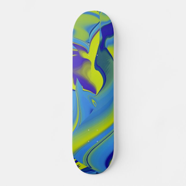 Abstrakt regenbogen skateboard bräda 20,5 cm (Framsida)
