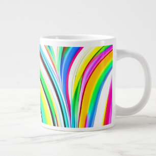 Abstrakt Regnbågar Marcular Swirls Jumbo Mugg