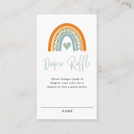 Abstrakt regnbåge Babypojke Blöja Lotteri Visitkort