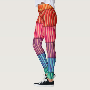 Abstrakt regnbåge färg leggings