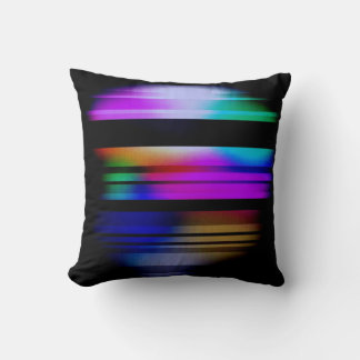 Abstrakt Regnbåge Färg på Black Background Pillow Kudde