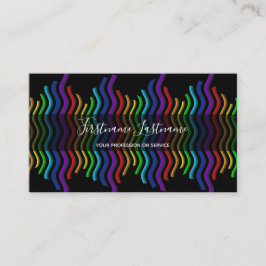 Abstrakt regnbåge färg vinkar kalligrafi visitkort