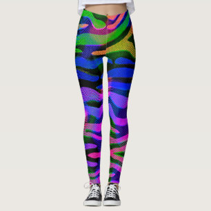 Abstrakt regnbåge holografisk look Leggings
