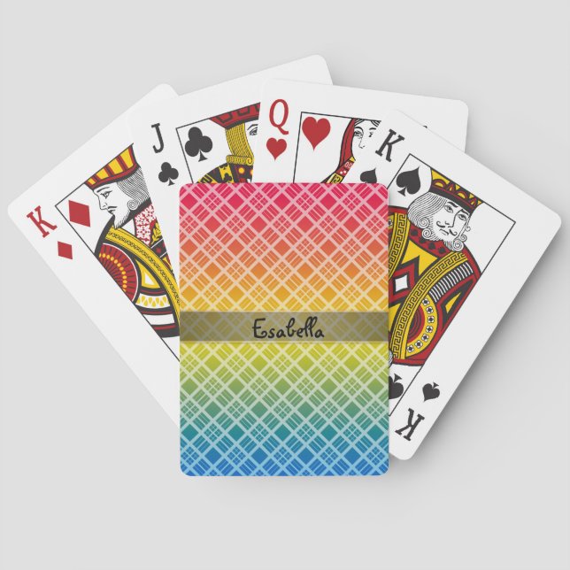 Abstrakt, regnbåge, plana, regnbåge casinokort (Baksidan)