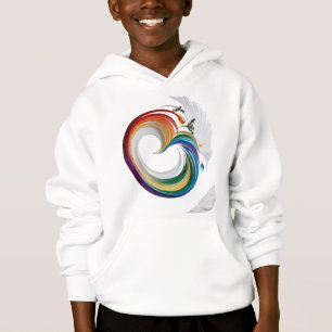 Abstrakt Regnbåge Quilling Holly Dynamiska Barn T Shirt