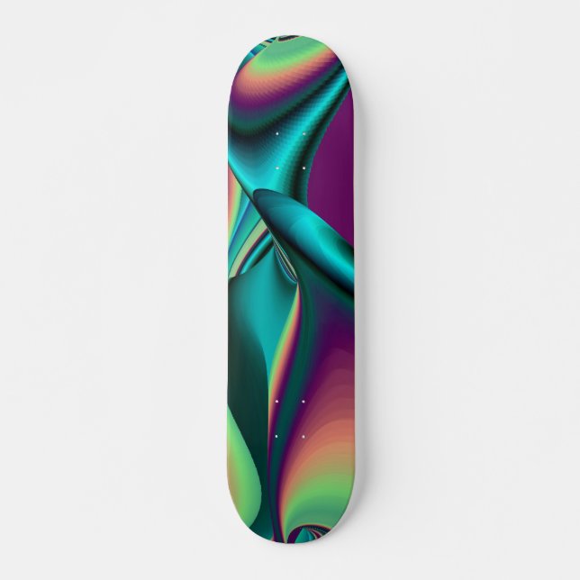 Abstrakt regnbåge skateboard bräda 19,5 cm (Framsida)